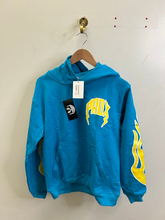 New Paradox Lightning Logo Arc Blue Yellow Hoodie size XS