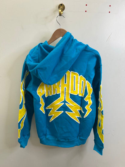 New Paradox Lightning Logo Arc Blue Yellow Hoodie size L