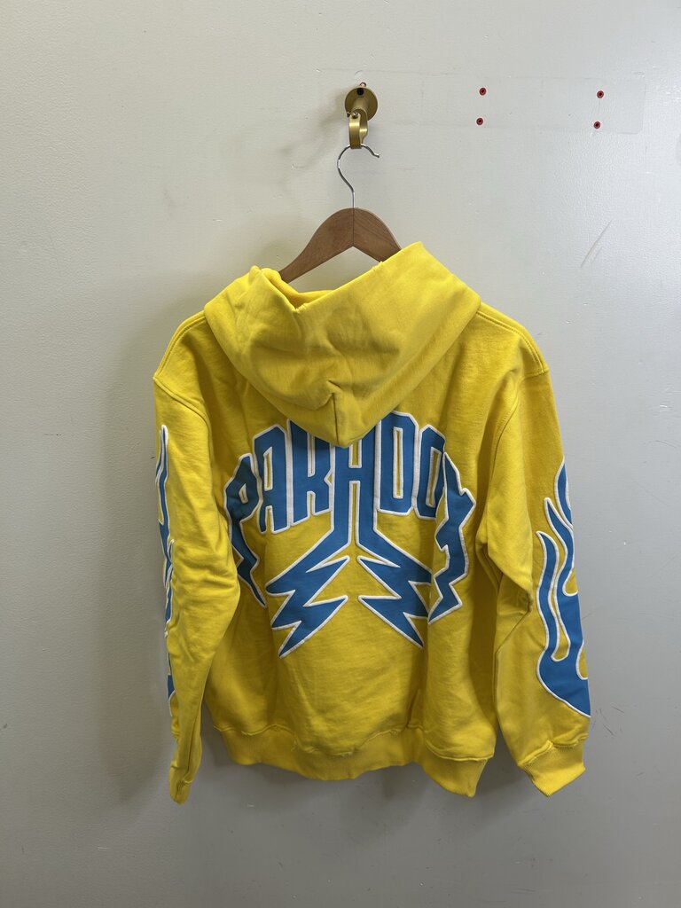 New Paradox Lightning Logo Arc Yellow Blue Hoodie size XS