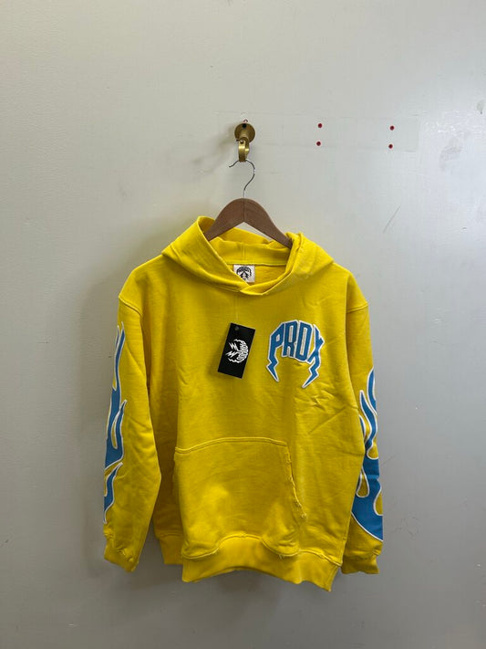 New Paradox Lightning Logo Arc Yellow Blue Hoodie size M