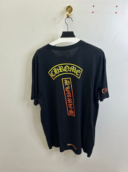 Preowned Chrome Heart Sun Gradient Black Tee size 2XL