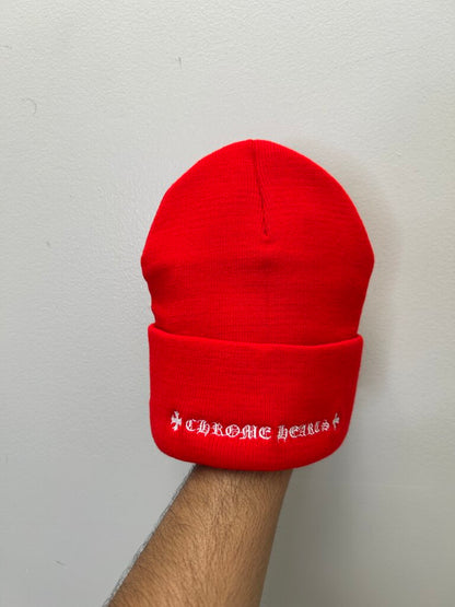 New Chrome Heart Red CH Beanie