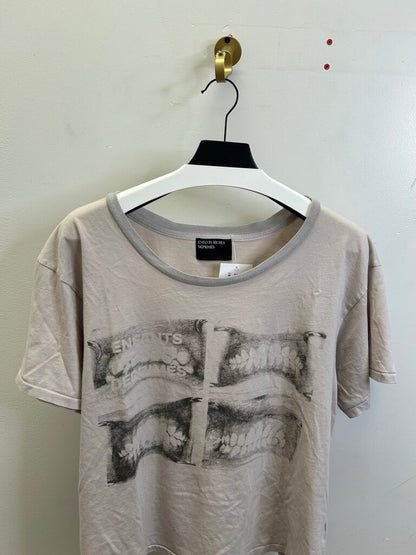 Preowned ERD Enfants Riches Deprimes Grey Teeth Ringer Tee size M