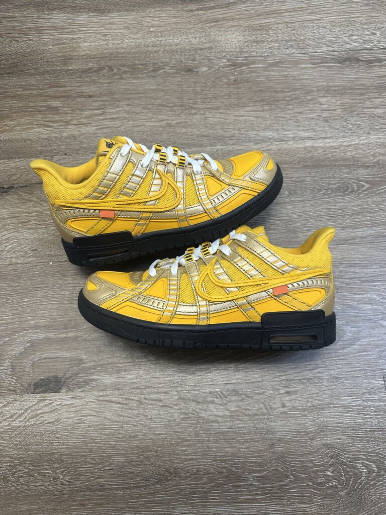 Preowned Off White Rubber Dunk University Gold Size 6