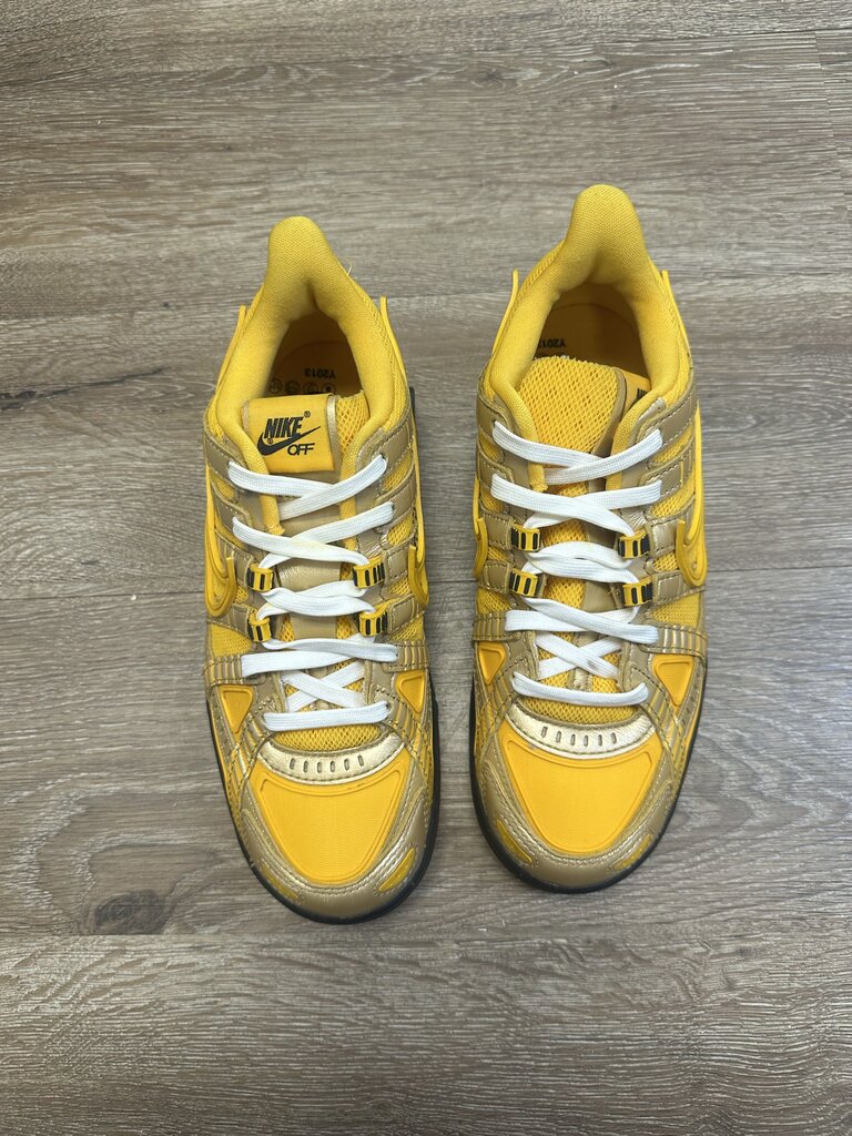 Preowned Off White Rubber Dunk University Gold Size 6