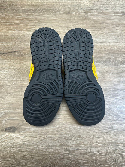 Preowned Off White Rubber Dunk University Gold Size 6