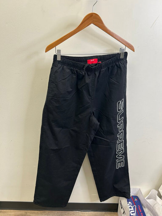 New Supreme Black Spellout Embroidered Track Pant sz.S