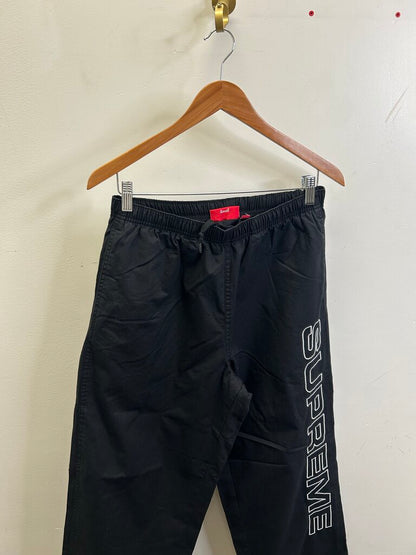 New Supreme Black Spellout Embroidered Track Pant sz.S