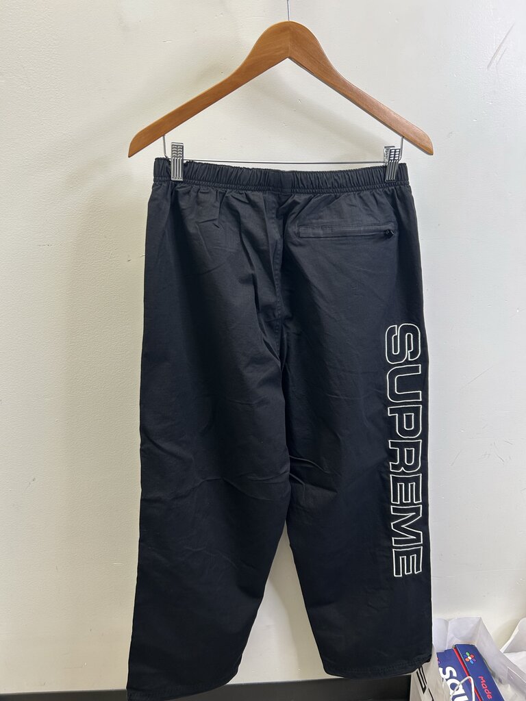 New Supreme Black Spellout Embroidered Track Pant sz.S