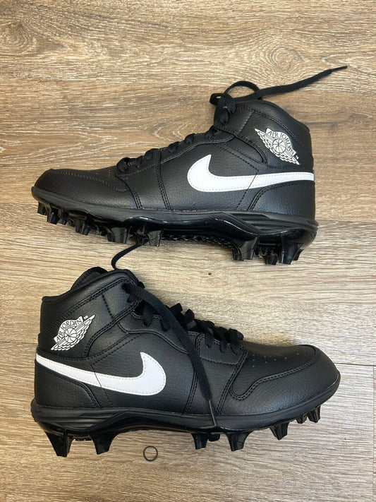 New Jordan 1 Mid Black Cleat size 9.5