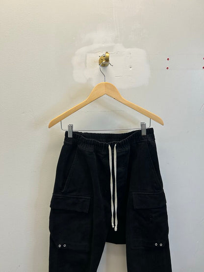 Preowned Rick Owens Black 3/4 Cargo Size 36