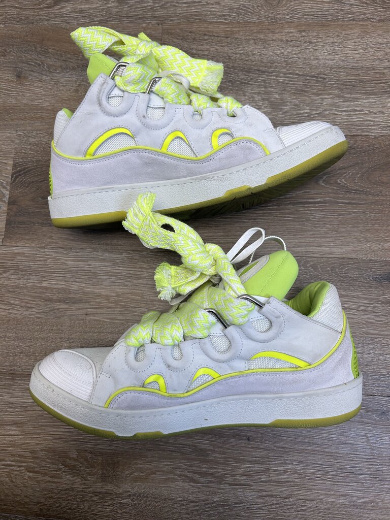 Preowned Lanvin Curb Sneaker Neon White sz.46