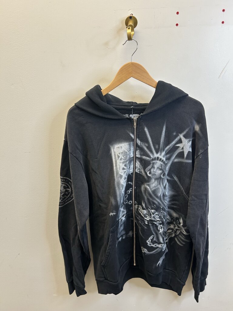 New Travis Scott Hoodie Zip Up Dog Chain Sz.Medium