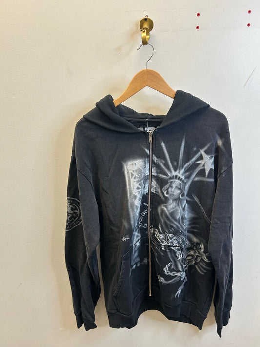 New Travis Scott Hoodie Zip Up Dog Chain Sz.Medium