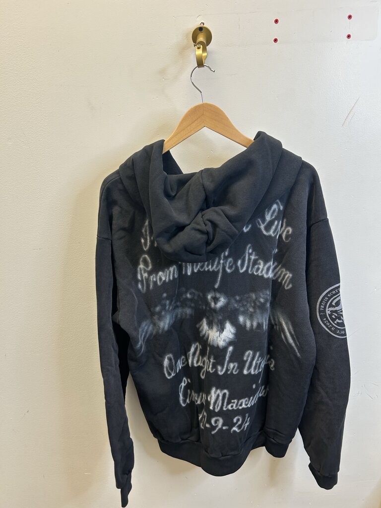 New Travis Scott Hoodie Zip Up Dog Chain Sz.Medium