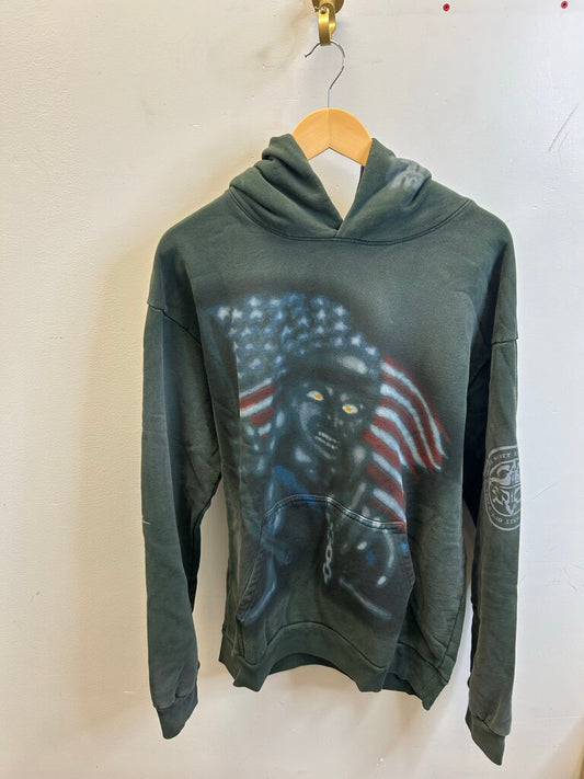New Travis Scott Hoodie Green American flag Sz.Medium