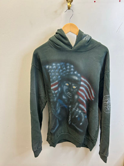 New Travis Scott Hoodie Green American flag Sz.XL