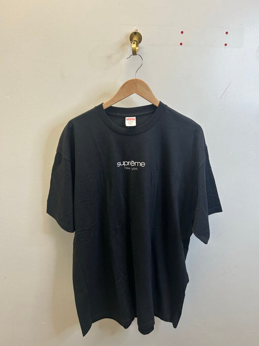 New Supreme Tee Black Grey NYC Sz.XXL