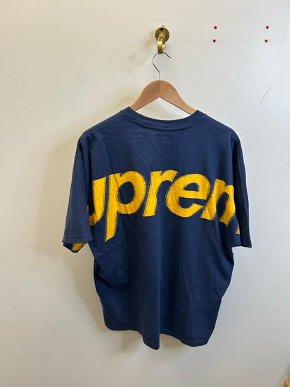 New Supreme Navy Intarsia Tee Size Medium