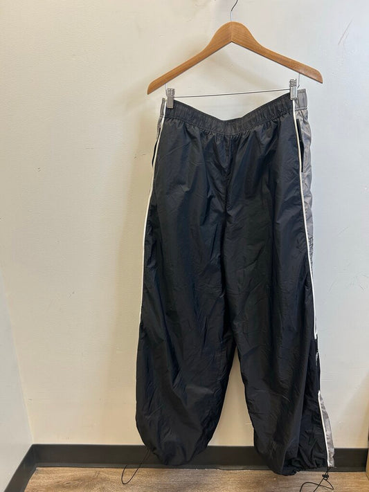 Preowned HMDd Black Nylon Track Pants Size Large
