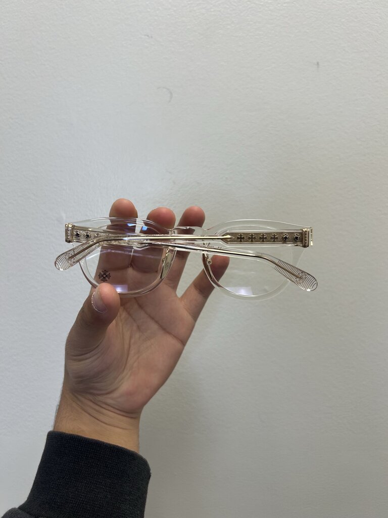 Preowned Chrome Hearts Clear Dingaloing Frames