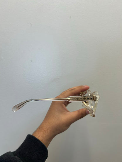 Preowned Chrome Hearts Clear Dingaloing Frames