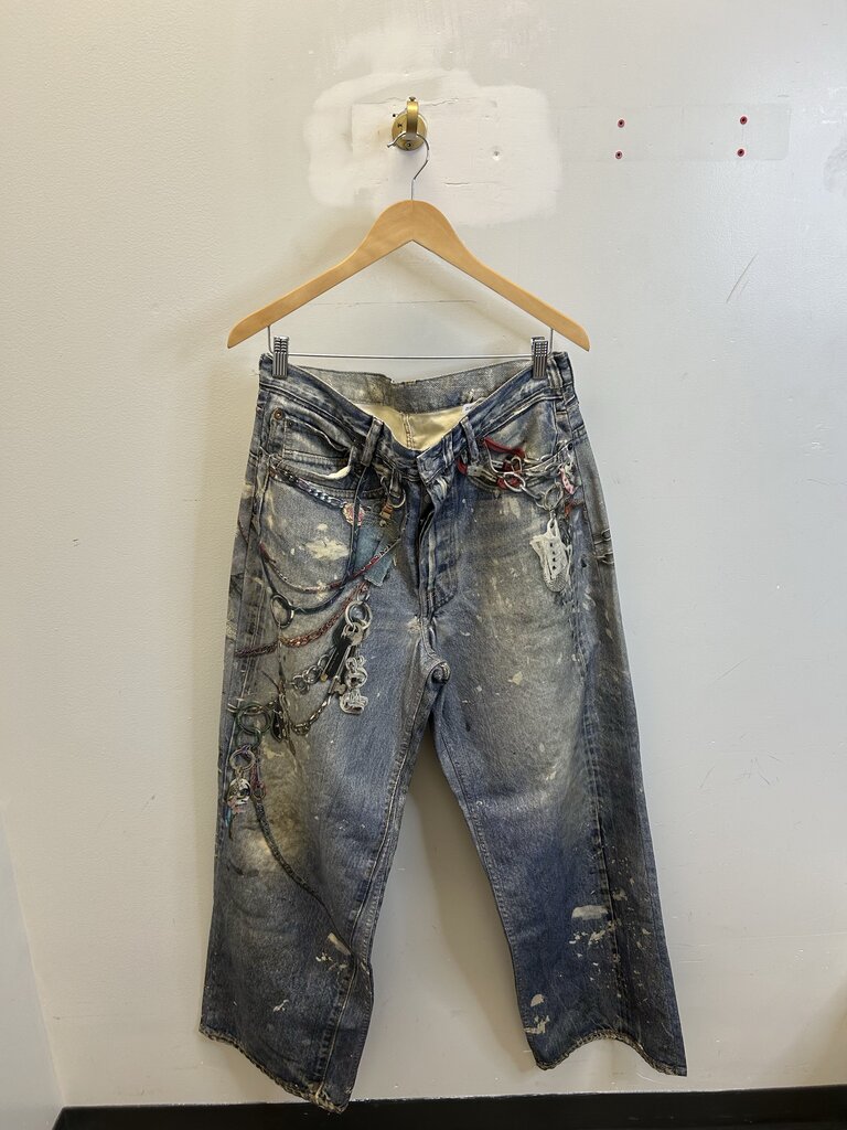 New Acne Studios AOP Chains Denim Sz. 52