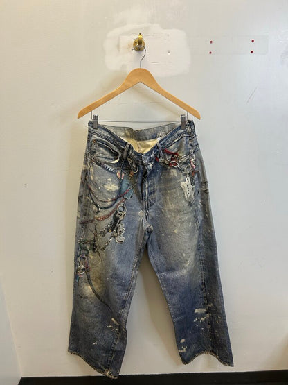 New Acne Studios AOP Chains Denim Sz. 52