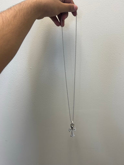 Preowned Chrome Hearts Cross Pendant & Ballchain