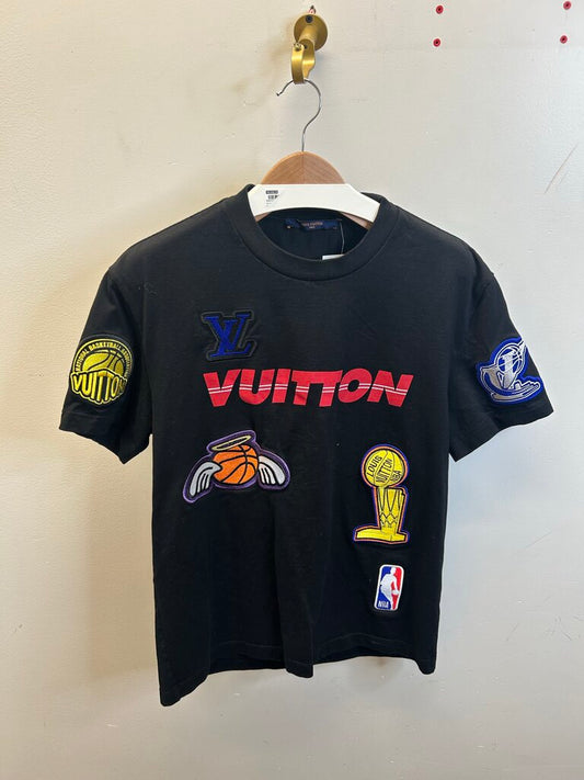 Preowned Louis Vuitton NBA Black Patch Tee sz.