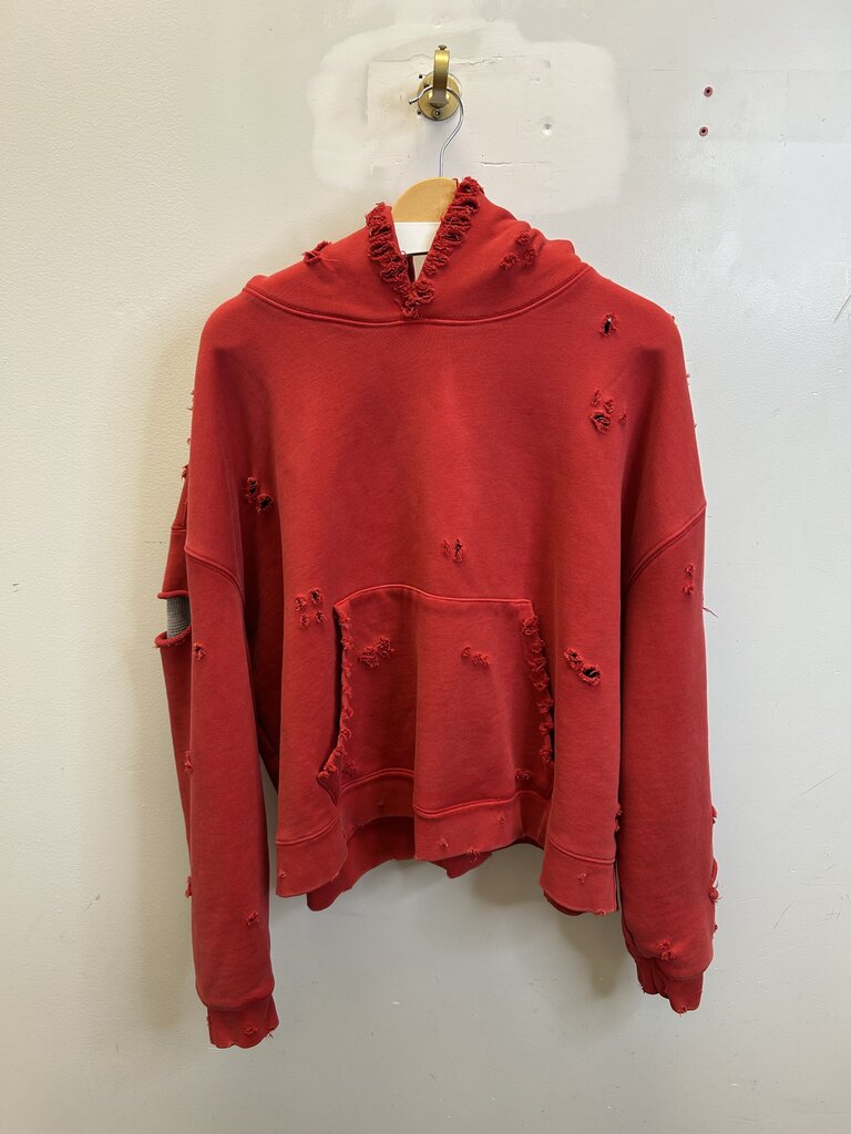 Preowned Gv Gallery Red Dumpster Hoodie Size Large