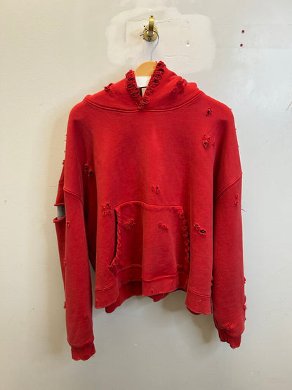 Preowned Gv Gallery Red Dumpster Hoodie Size Large