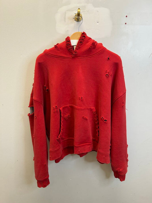 Preowned Gv Gallery Red Dumpster Hoodie Size Large