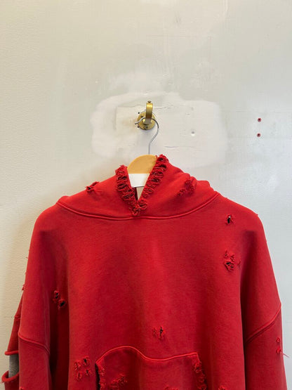 Preowned Gv Gallery Red Dumpster Hoodie Size Large