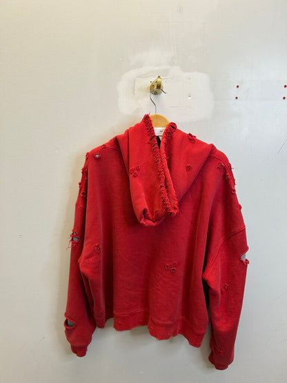 Preowned Gv Gallery Red Dumpster Hoodie Size Large