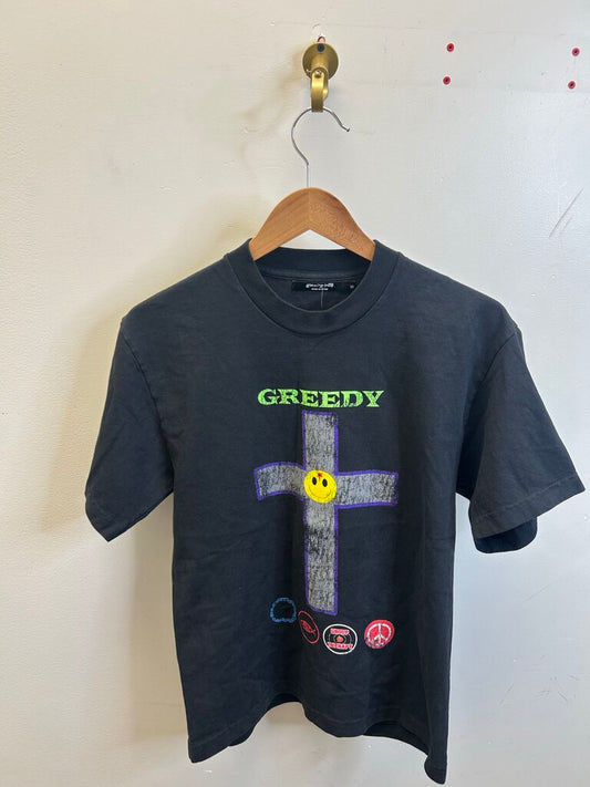New Greedy Unit Stone Believer Black Tee sz.M
