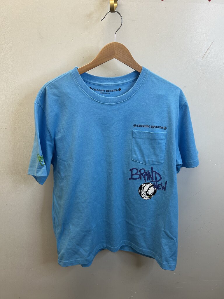 Preowned Chrome Hearts Brain New Blue Tee sz.XL