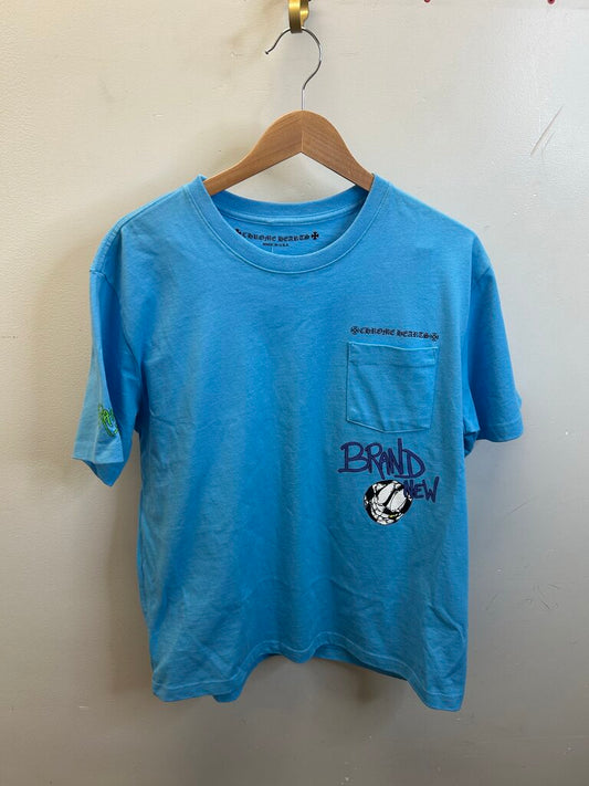 Preowned Chrome Hearts Brain New Blue Tee sz.XL