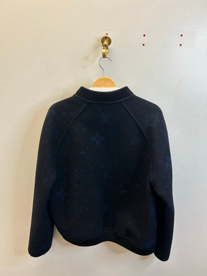 Preowned Louis Vuitton Reversible Wool Black & Blue Jacket sz.52