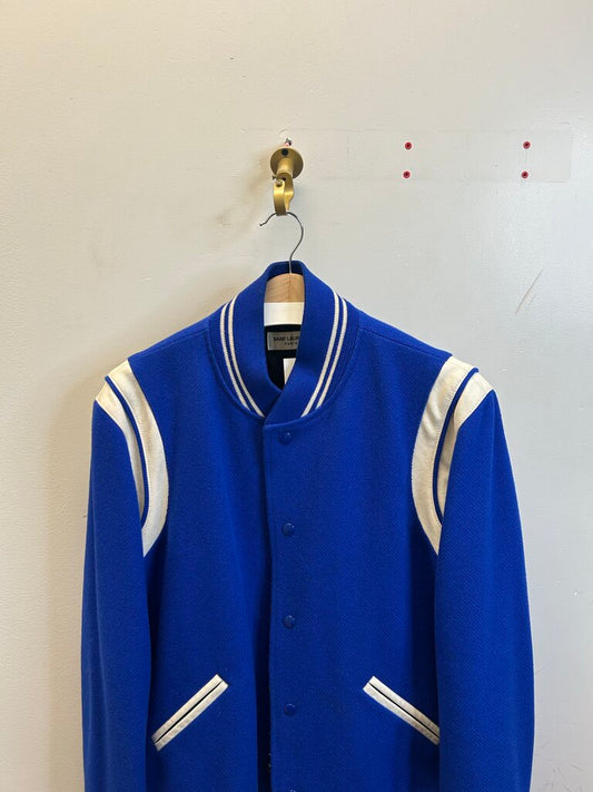 Preowned YSL Blue Teddy Varsity sz.54
