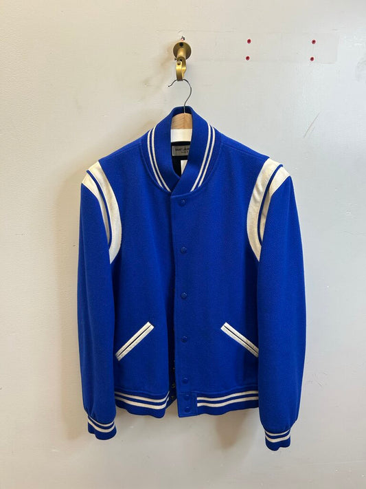 Preowned YSL Blue Teddy Varsity sz.54