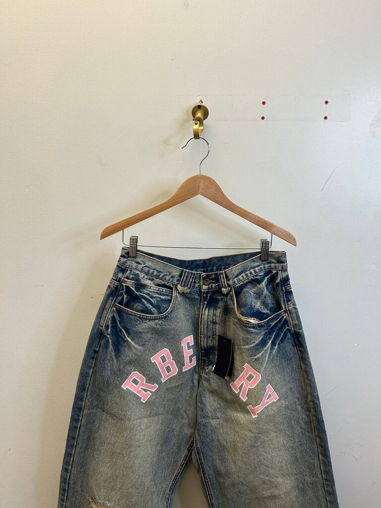 New GV Gallery R-Berry Pink Distressed Denim sz.M