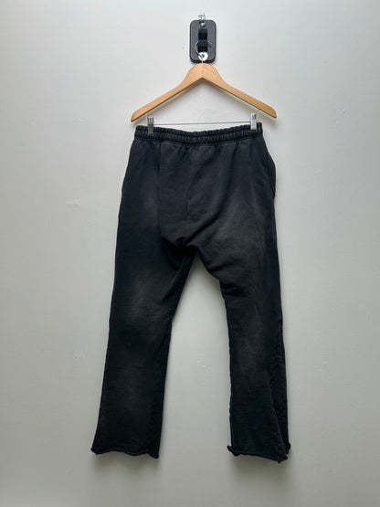 Preowned Hellstar Dept. Flame Black Flare Sweatpants Sz. XL