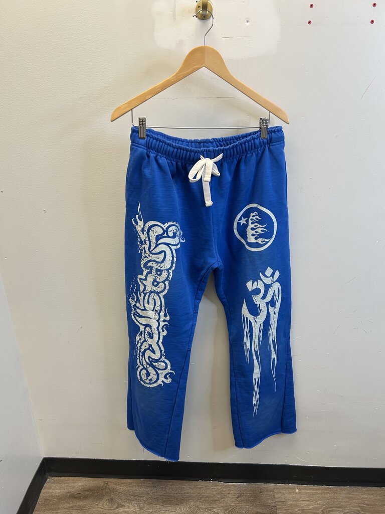 New Hellstar Blue Flare Sweatpants Sz. XL