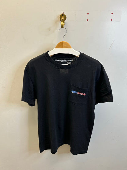 Preowned Chrome Hearts Matty Flag Black Tee Size Medium