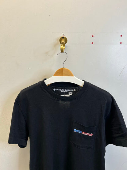 Preowned Chrome Hearts Matty Flag Black Tee Size Medium