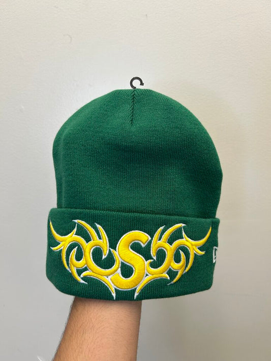 New Supreme Green Tribal S Logo Beanie
