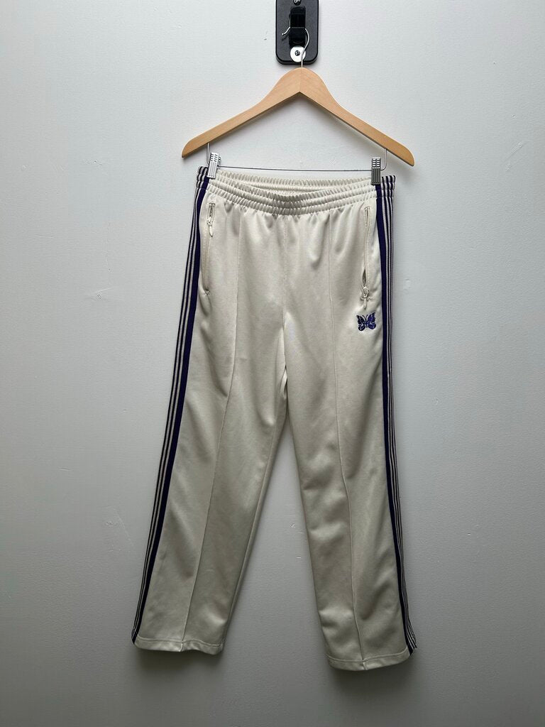 Preowned Needles Cream Purple Track Pants Size Medium