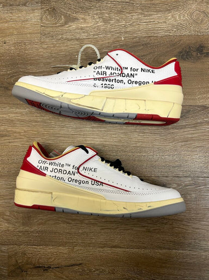 New Jordan 2 Low Off White Red White Sz.12