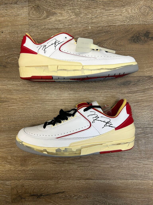 New Jordan 2 Low Off White Red White Sz.12